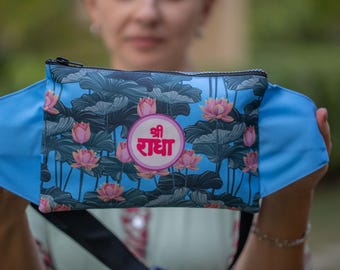 Sri Radhe Bauchtasche: Handgemachte Hare Krishna Tasche