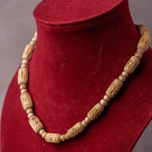 Pure Tulasi mala 1 round with Radhe name-Handmade Tulsi kanthimala Hare Krishna mala.