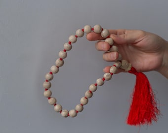 Stilvolle Tulasi Japa Mala Meditationsperlen, 27 Perlen, Hare Krishna