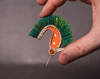 Exquisite Decorative Peacock Feather for Lord Krishna to decorate your altar, a Krishna-style Altar