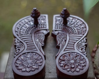 Handmade Wooden Padukas: Yogi Sandals - Grounding & Acupressure