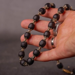 Stylish Pure Tulasi mala 1 round  -Handmade tulsi kanthimala Hare Krishna mala.