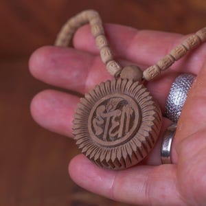 Pure Tulasi mala 1 round with Radhe beads and Radhe Pendant   -Handmade tulsi kanthimala Hare Krishna mala.
