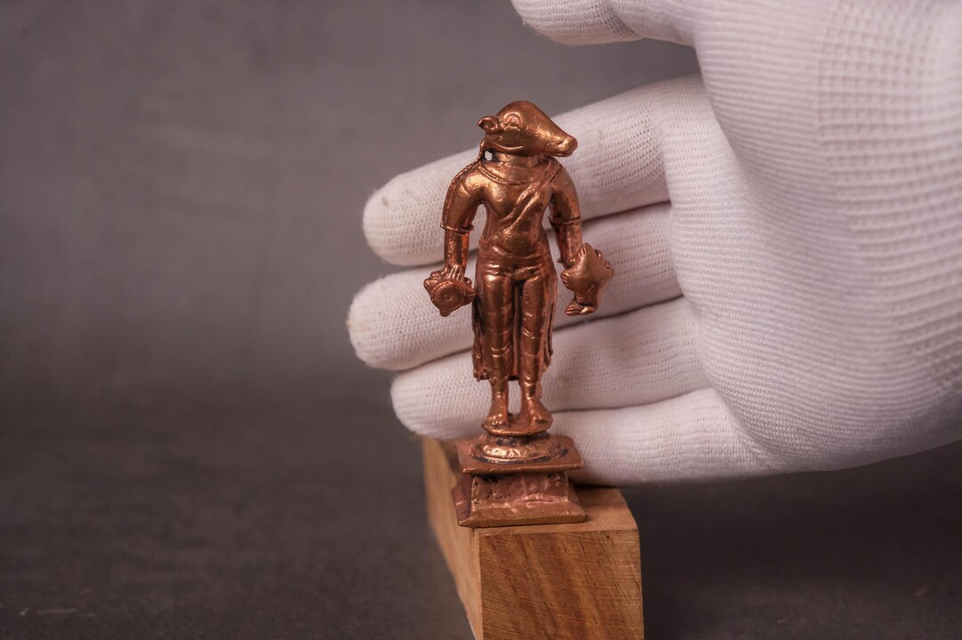 Varahdev Pure Copper Varahadev Murti | Lord Vishnu as Varaha | 3.3 Inch Divine ...