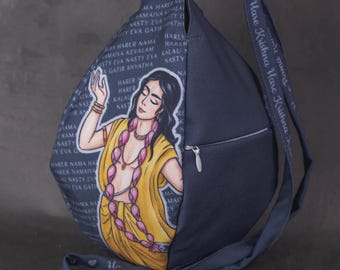 Gauranga Japa Bag: Hare Krishna Prayer Beads, Durable Cotton Blend