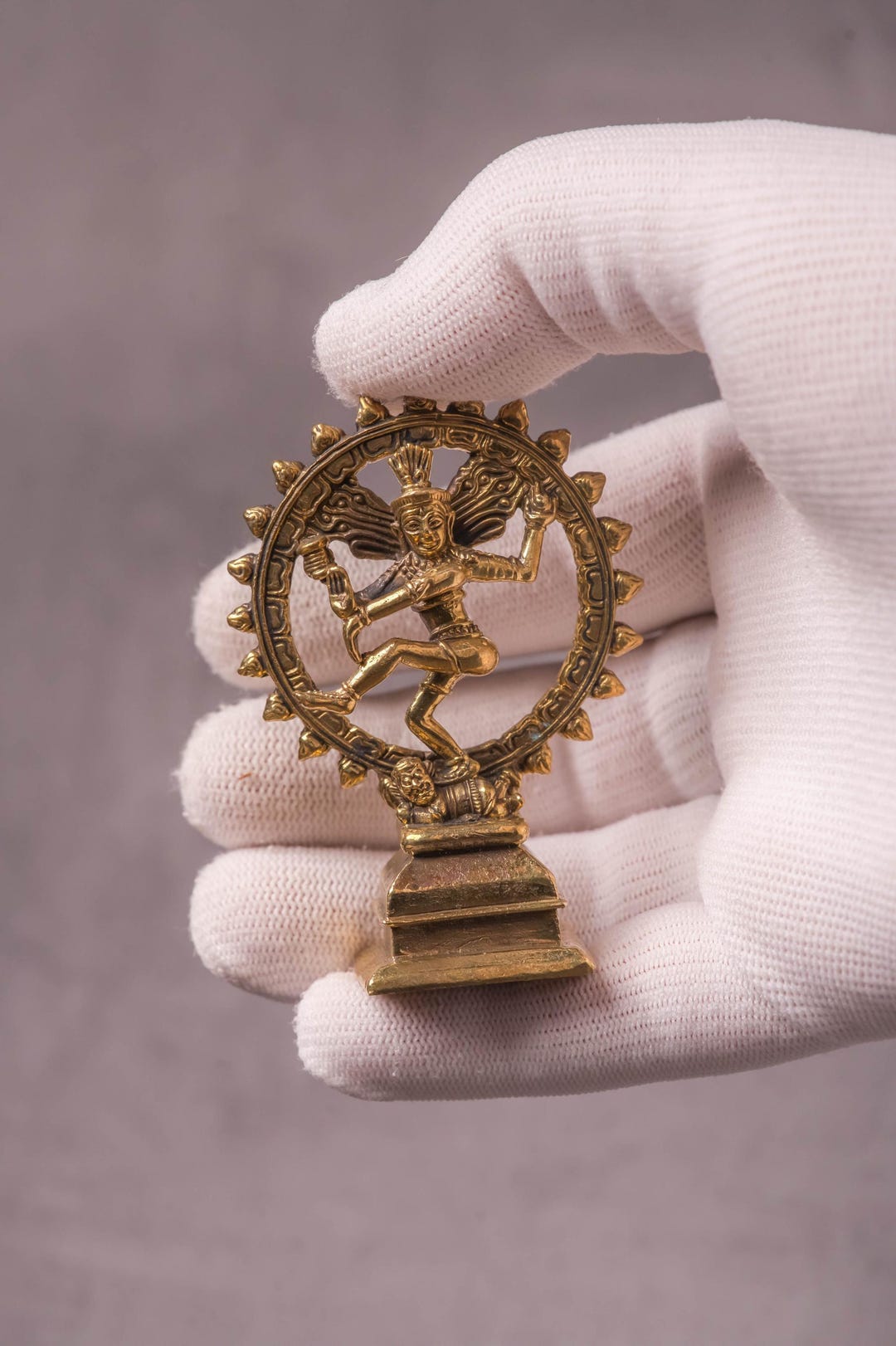 Brass Nataraja Shiva Statue 2.5 Inch Cosmic Dance Murti - Etsy