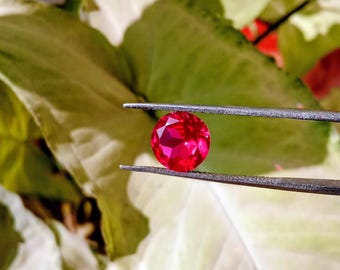 Rubí natural de alta calidad, piedra preciosa suelta para joyería, rubí auténtico, piedra de anillo personalizada, piedra de nacimiento de julio.