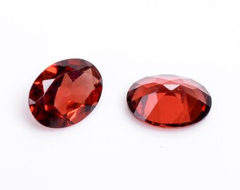 Granate natural de Mozambique de 7×5 mm, ovalado, facetado, color rojo intenso, gema suelta de alta calidad para la fabricación de anillos y pendientes. Nacido en enero.