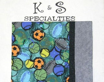 Sports Pillowcase/Fooalls, Baseballs, Basketballs, Soccer Balls/Contemporary Fabric/Gift:Birthday,CarTrips, Unique                         n