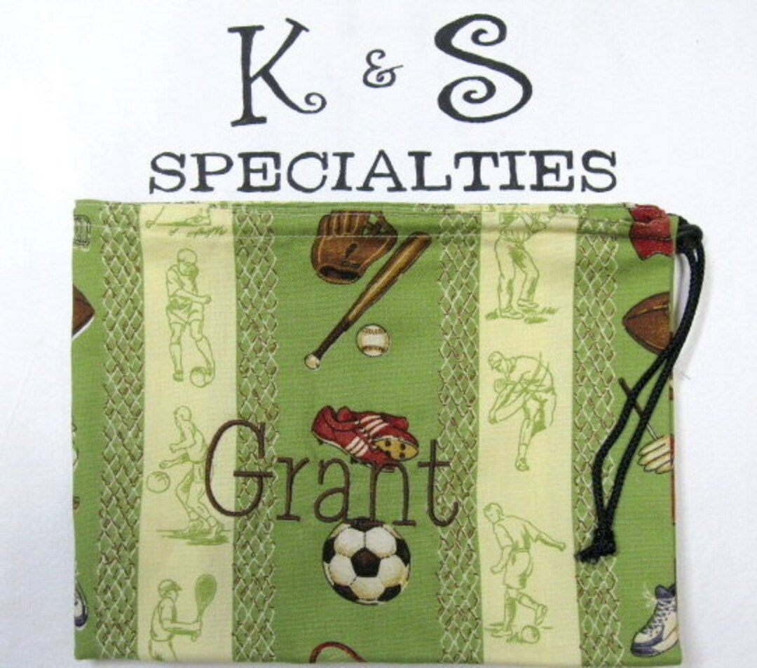 Sports Laundry Bag Featuring Baseball Tennis Football Etsy