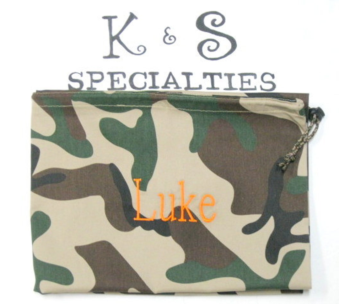 Camo Fabric Laundry Bag/ Personalized for Your Favorite Guy/gifts