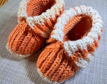 Hand Knitted Baby Booties – Soft Wool Newborn Shoes