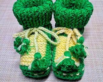 Hand Knitted Baby Booties