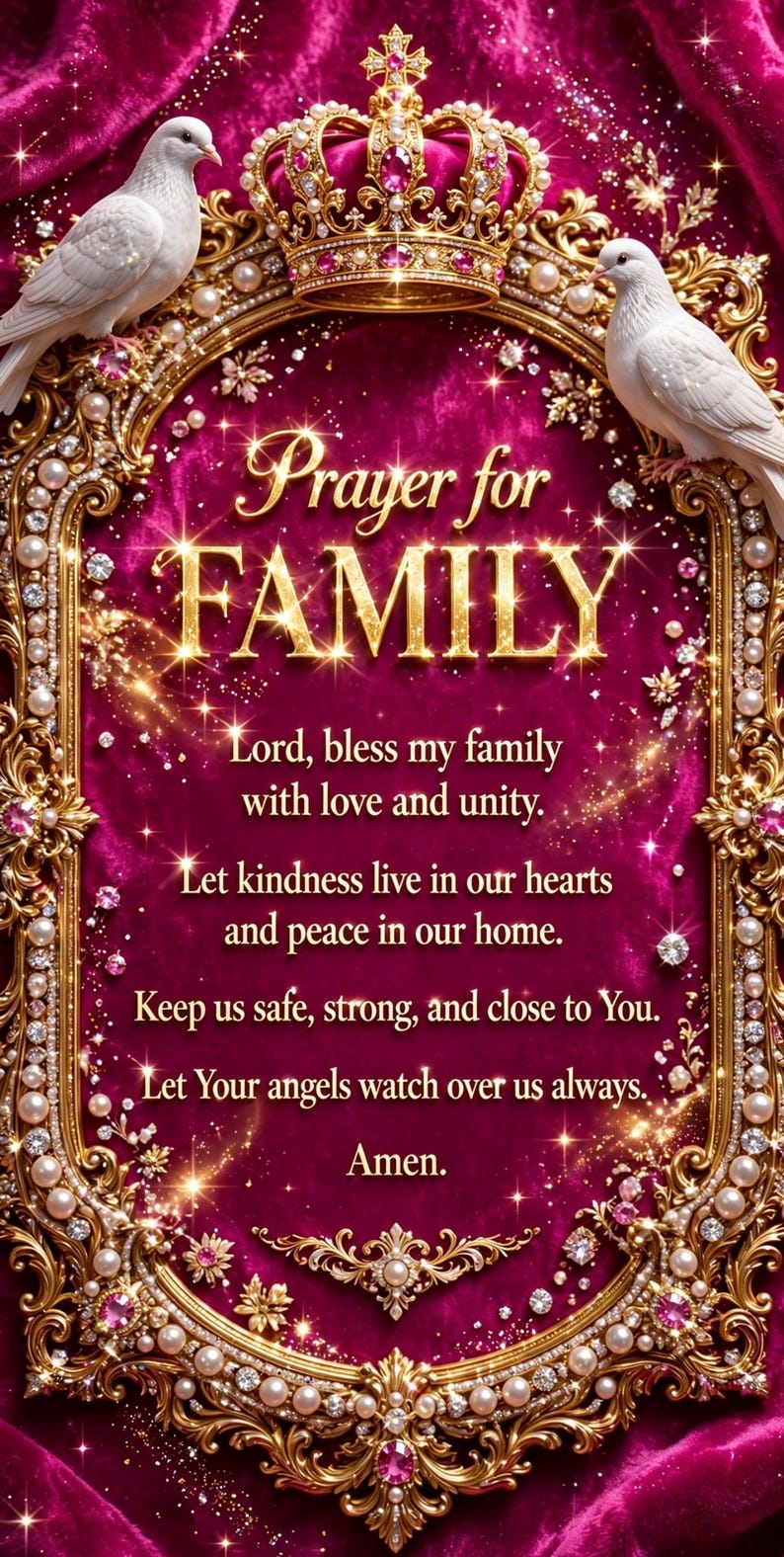 Family Prayer Wall Art Single. Home Decor - Etsy