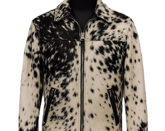 Cowhide Natural Hair Leather Jacket
