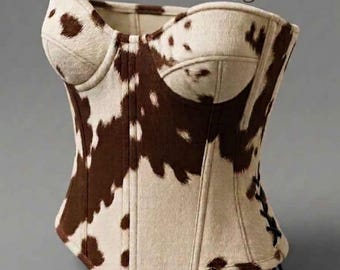 Cowhide Leather Corset _ Women’s Western Fashion