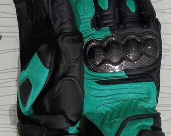 Motor bike leather Gloves