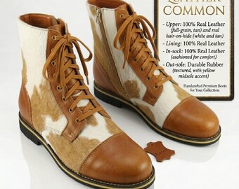 Cowhide Leather Boots Men's