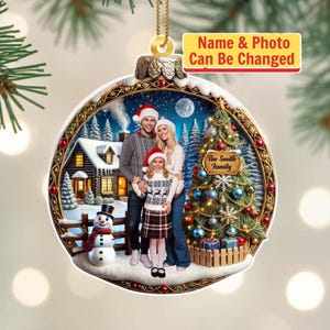 Feiern Sie die Weihnachtszeit mit Ihren Lieben - Personalisierte benutzerdefinierte Acrylverzierung - kundenspezifische Familienweihnachtsverzierung - Geschenk für Familie und Freunde