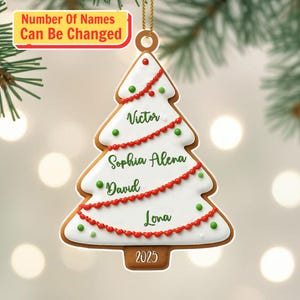 Special Memories Christmas Ornament, Personalized Custom Acrylic Ornament with Family Names, Unique Holiday Keepsake Gift for Loved Ones