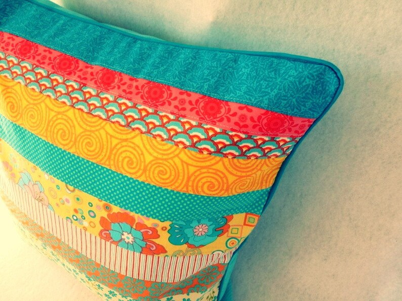 18 x 18 inch patchwork pillow cover with envelope closure Etsy