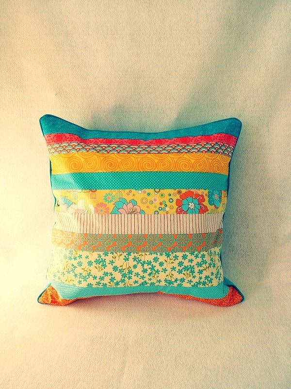 18 x 18 inch patchwork pillow cover with envelope closure Etsy