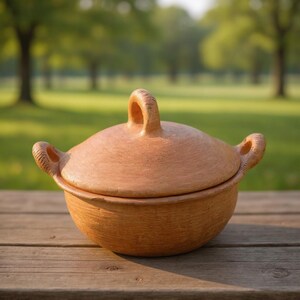 Handmade Moroccan Clay Cooking Pot with Lid