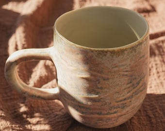 Handmade Ceramic Coffee Mug: Rustic Glazed Pottery, 300ml