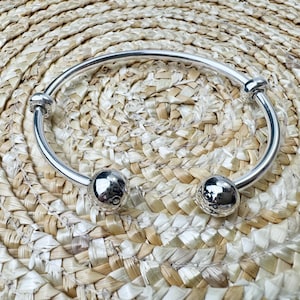 Minimalist charm bracelet,Pandora open bangle, S925 silver charm bracelet,  Elegant bracelet, Delicate Bracelet, Minimalist Bracelet, Gift