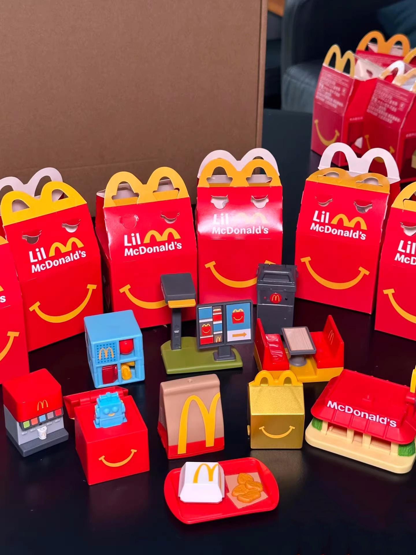 McDONALD'S LIL McDonalds Minature Kids Happy Meal Toys Mini Complete 10 Pcs of Set