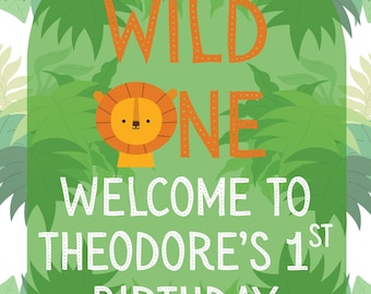 Wild One Welcome Sign, Digital templates for any occasion