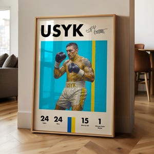 Oleksandr Usyk PRINTED Poster | Boxing Champion | Ukraine | Wallpaper | Art