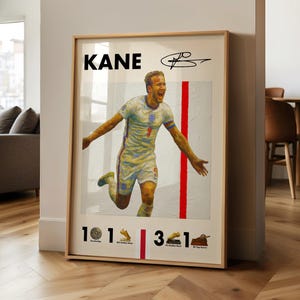 Harry Kane PRINTED Poster | National All Time Top Scorer | England | Football | Wallpaper | Art | Painting | Gift