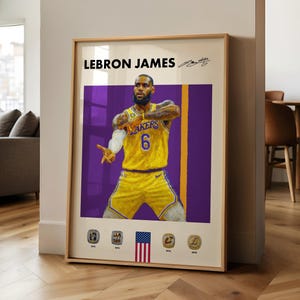 LeBron James PRINTED Poster | The Chosen One | Los Angeles Lakers | NBA Champion | USA | Basketball | Wallpaper | Art | Painting | Gift