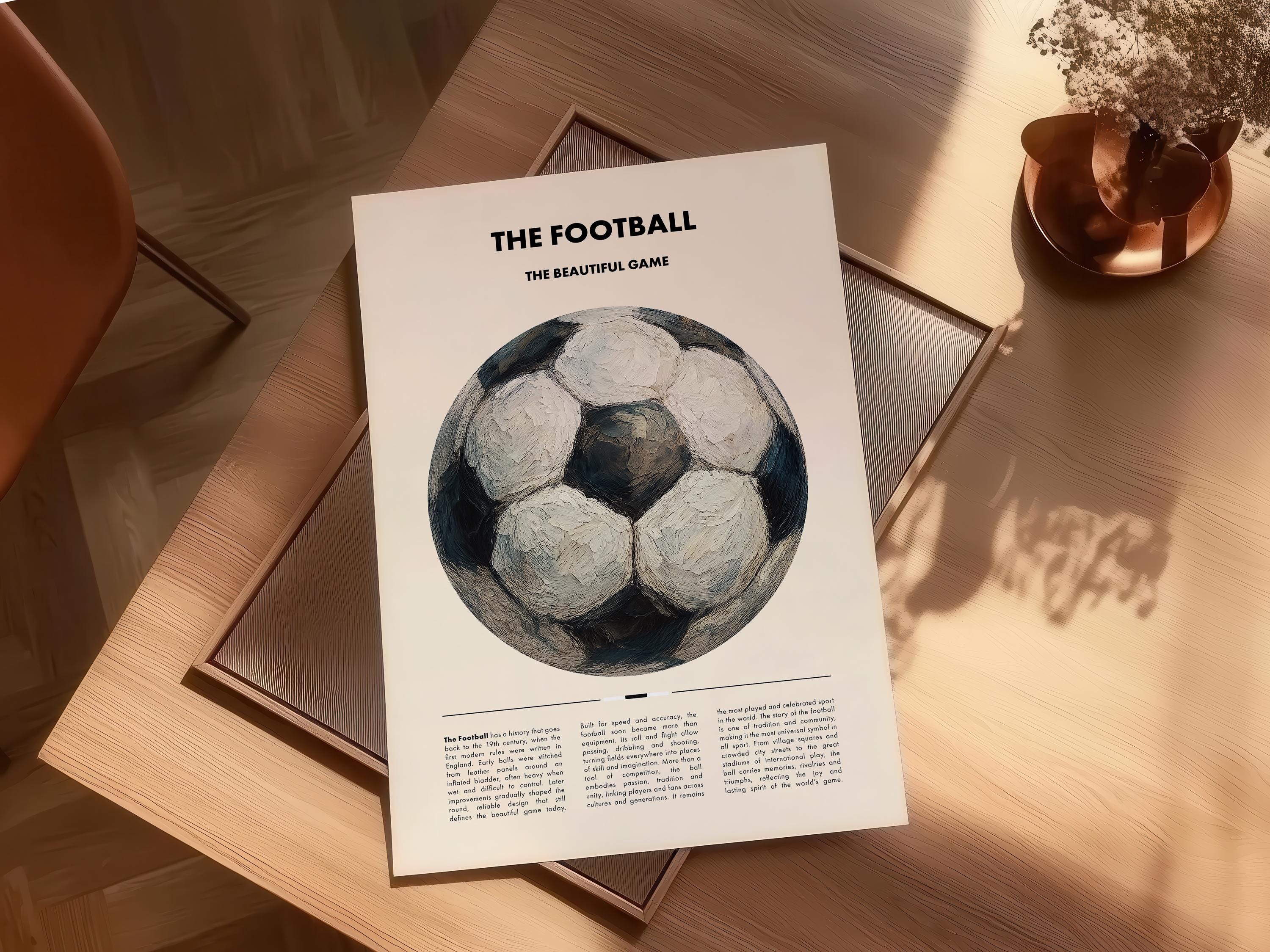 Football DIGITAL Poster | Vintage Style Football Art Print | Sports ...