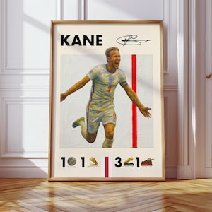 Harry Kane DIGITAL Poster | National All Time Top Scorer | England | Football | Wallpaper | Printable Art | Painting | Gift