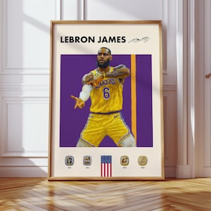 LeBron James DIGITAL Poster | The Chosen One | Los Angeles Lakers | NBA Champion | USA | Basketball | Wallpaper | Art | Painting | Gift