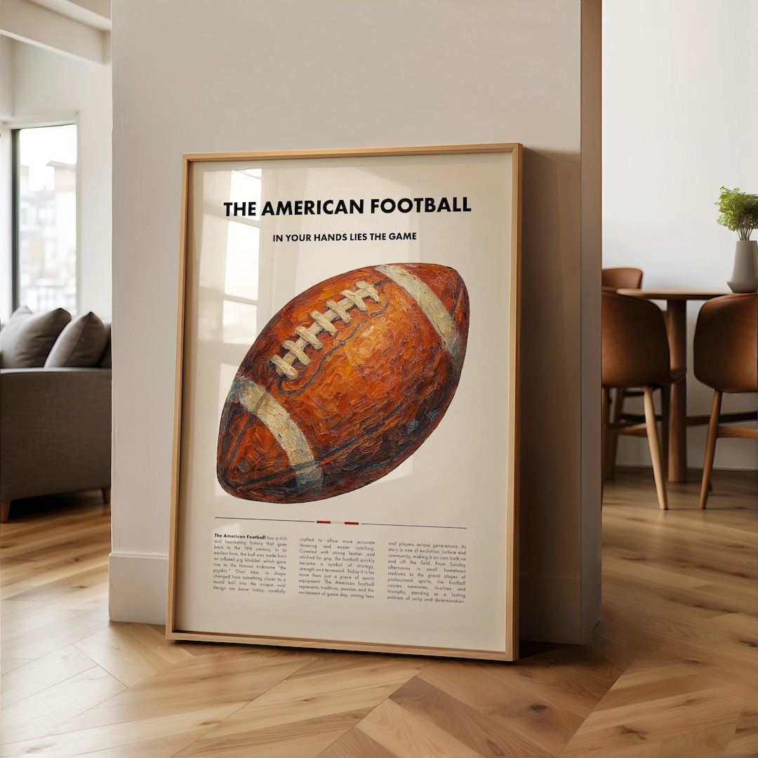 American Football PRINTED Poster | Vintage Style Football Art Print ...