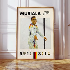 Jamal Musiala DIGITAL Poster | Bambi | EURO 2024 | Germany | Football | Wallpaper | Printable Art | Painting | Gift