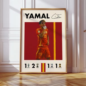 Lamine Yamal DIGITAL Poster | European Champion | Spain | Football | Wallpaper | Printable Art | Painting | Gift