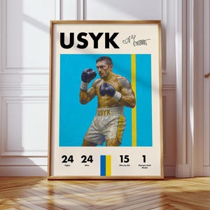 Oleksandr Usyk DIGITAL Poster | Boxing Champion | Ukraine | Wallpaper | Printable Art
