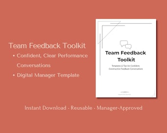 Team Feedback Toolkit for Managers | Performance Feedback Templates | Digital Leadership Planner | Instant Download