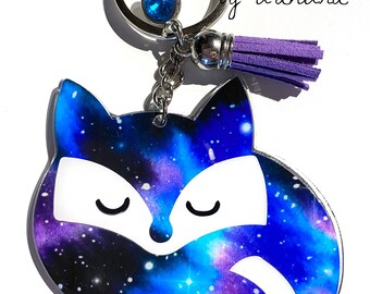 Galaxy Fox 3" Acrylic Keychain by mypixiegirlsruffles