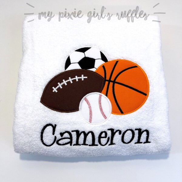 Sports Bath Towels Etsy