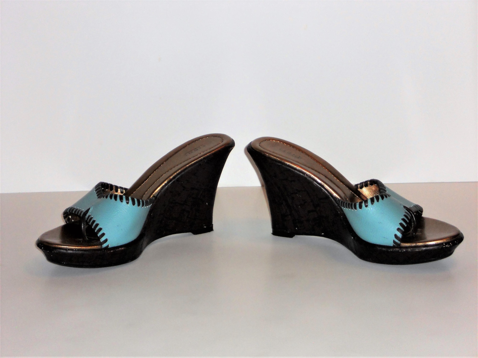 Aqua Wedge Sandals Women Size 8 - Etsy