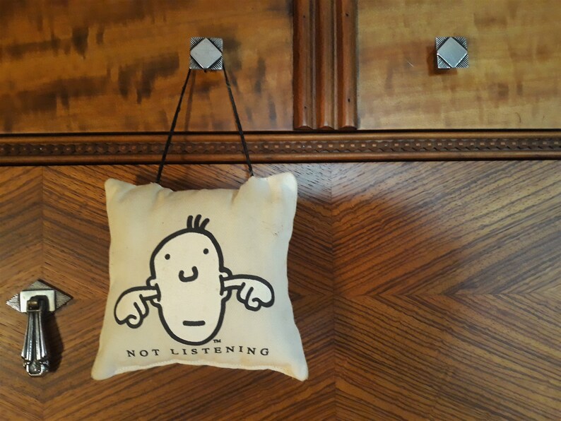 Door Knob Hanger Pillow Not Listening Expressions Etsy
