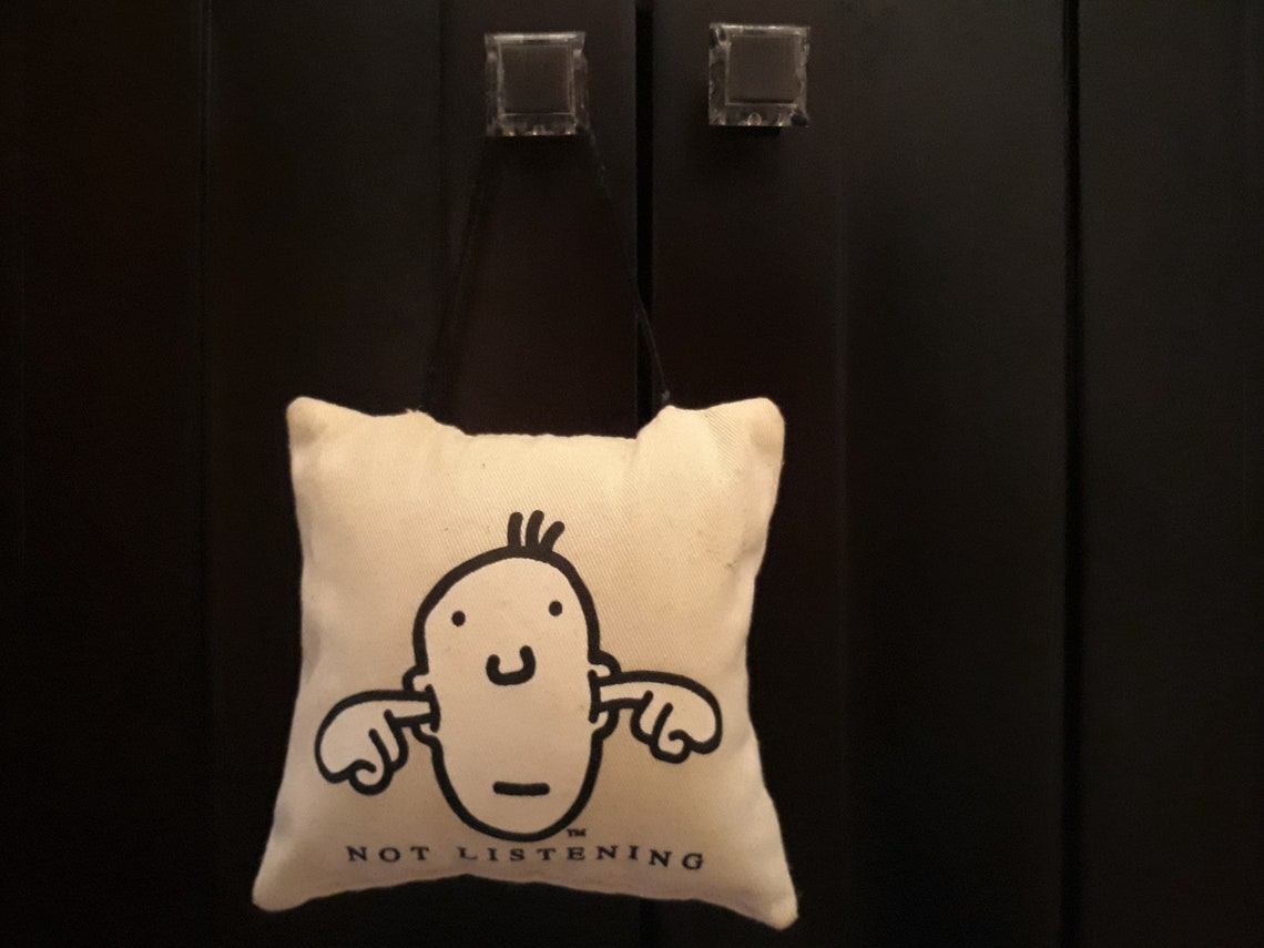 Door Knob Hanger Pillow not Listening Expressions Etsy