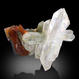 Brookita con cuarzo • Kharan, Pakistán • 8 g de muestra de mineral natural