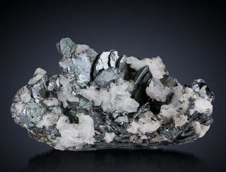 Hematite With Albite Crystal • Pakistan • 5 Cm • 25g Mineral Specimen ...