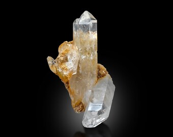 Clear Quartz Crystals on Matrix • Tormiq Valley Mineral Specimen